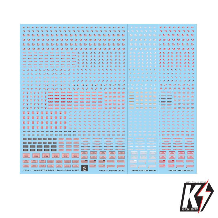 Waterdecal CG 1/144 & 1/100 Custom Decal Small #ดีคอลน้ำสำหรับติดกันพลา กันดั้ม Gundam พลาสติกโมเดลต่างๆ