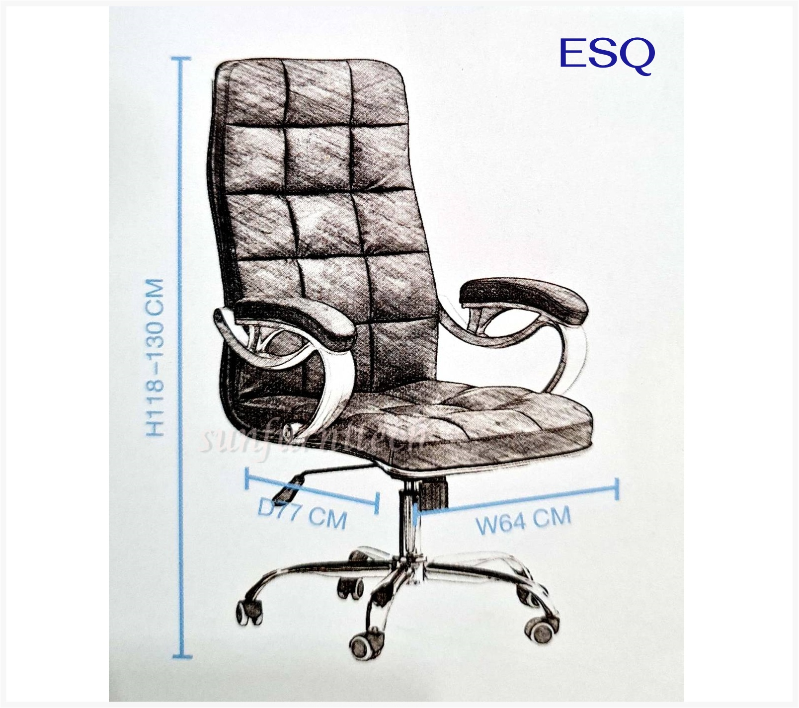 เก้าอี้สำนักงานผู้บริหาร เก้าอี้สำนักงานพนักพิงสูง เก้าอี้สำนักงาน HOM รุ่น ESQ