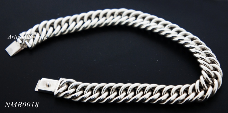 เลสข้อมือเงินแท้ ยาว 8 นิ้ว (Sterling silver men bracelet)