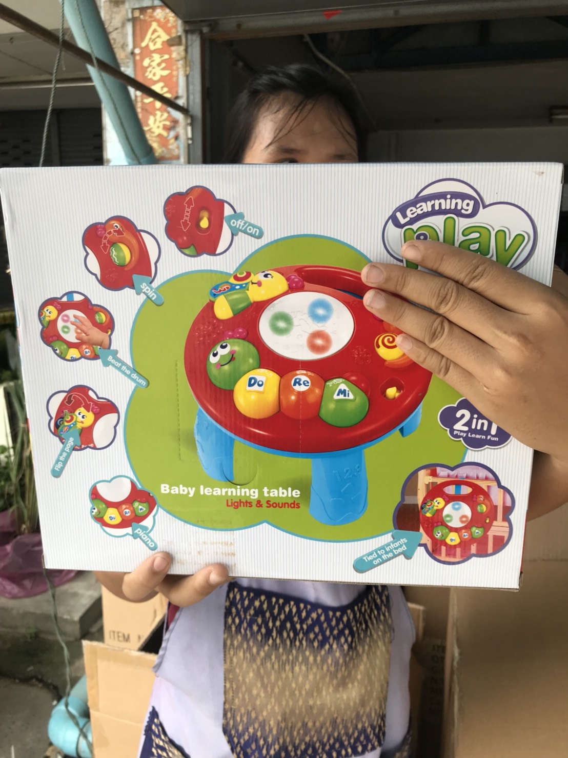 1096 ของเล่นโต๊ะกิจกรรมผึ้ง 2IN1 ใส่ถ่านมีเสียงไฟ โต๊ะออร์แกนเด็ก โต๊ะเด็กใส่ถ่าน ปลีกชิ้นละ