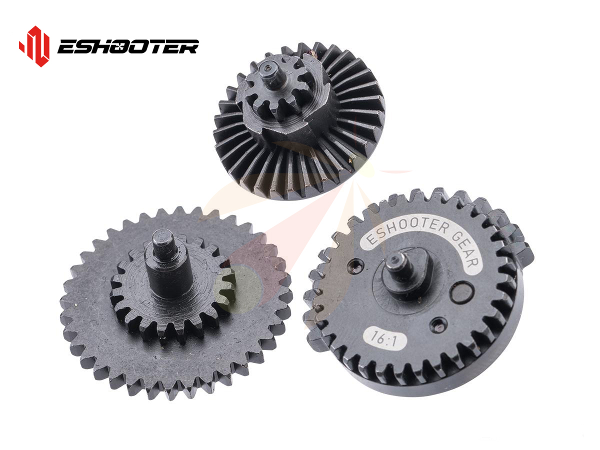 E-Shooter Technology CNC Machined Steel Airsoft Gear Set (Ratio: 16:1) V402-16:1