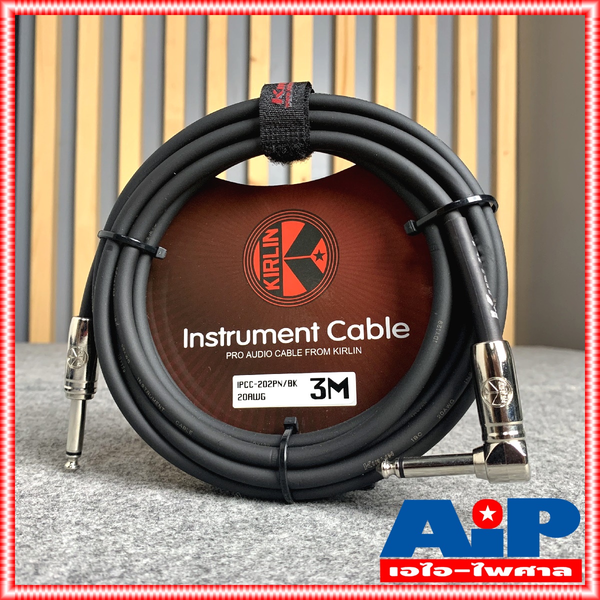 สายกีต้าร์ 3เมตร KIRLIN IPCC-202PN BK สายไมค์ หัวท้าย สายสัญญาณ สำเร็จรูป IPCC202PN IPCC 202 PN เอไอ-ไพศาล