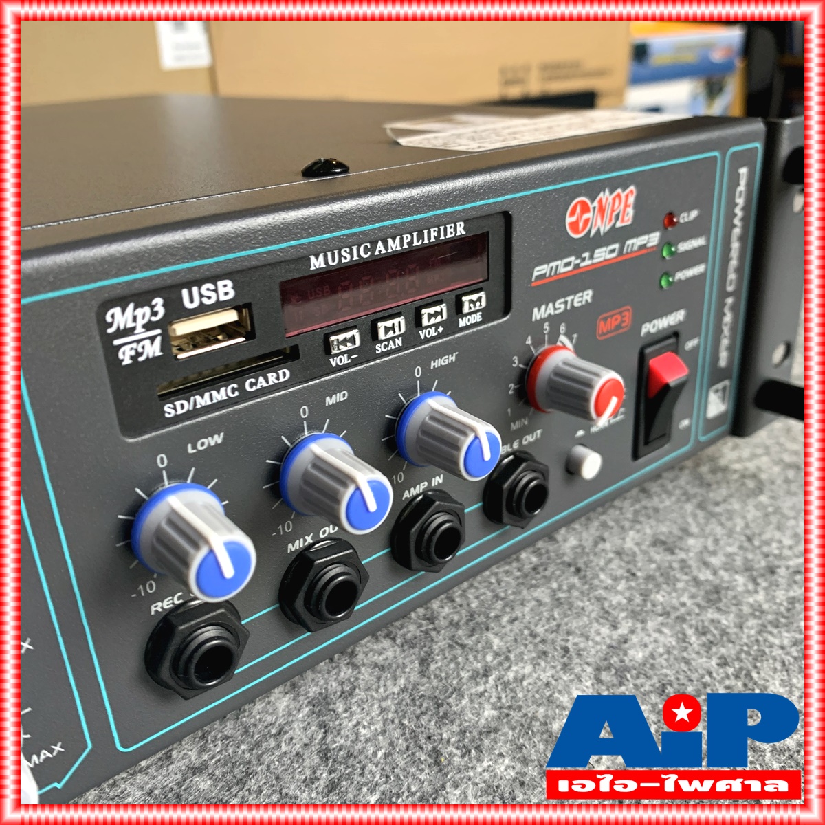 NPE PMD150 MP3 AC/DC POWERMIXER ลาย PMD 150 MP3 POWERMIX PMD-150 MP3 แอมป์เสียงตามสาย PMD150 ใช้ได้ทั้งไฟบ้าน 220V ไฟรถ DC12V +++
