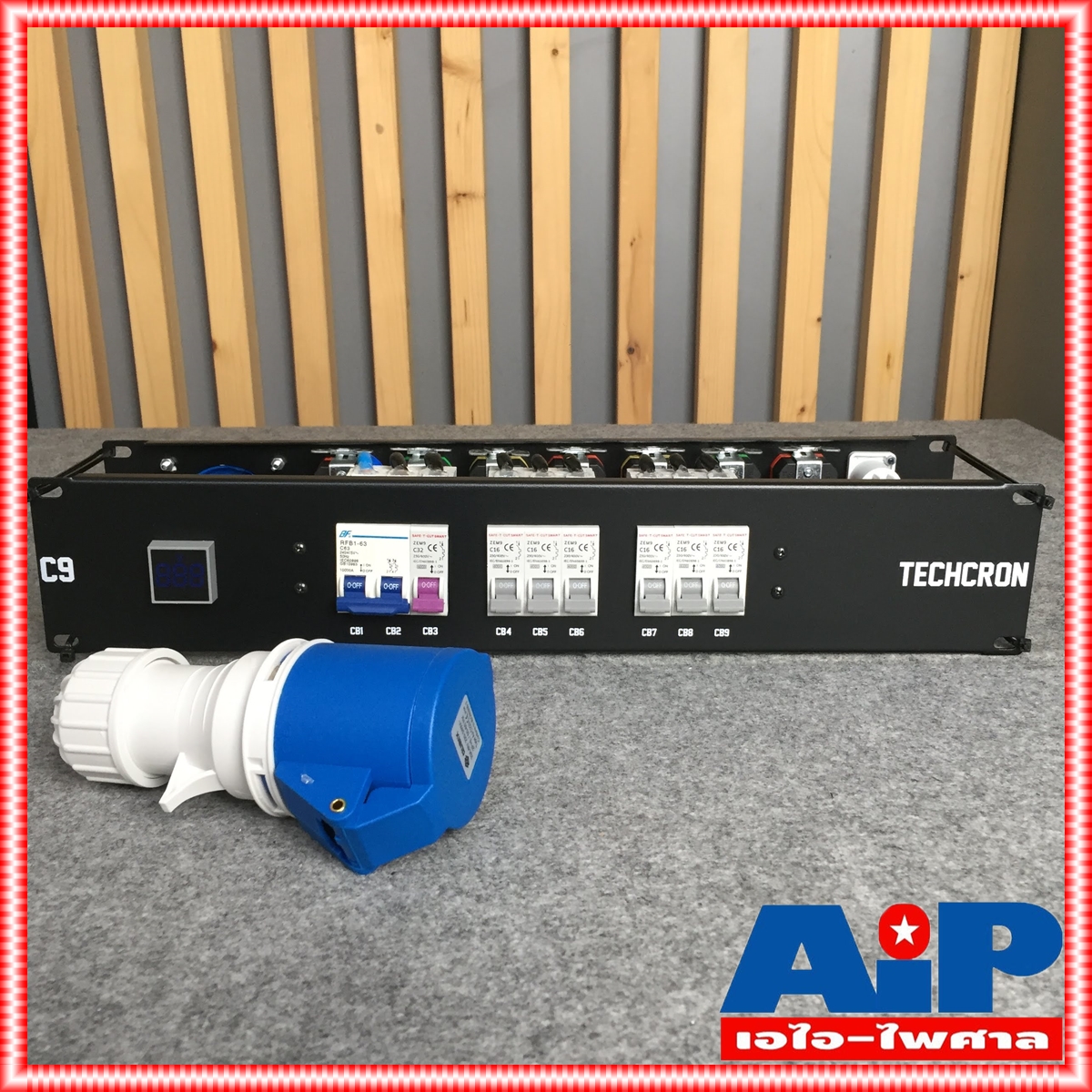 TECHCRON C9 / VERACK.32B 2U ชุดโหลดไฟ ชุดจ่ายไฟ AC 32A ชุดโหลดไฟใช้งานกับเพาเวอร์แอมป์ สินค้าโรงงาน MEGATECH