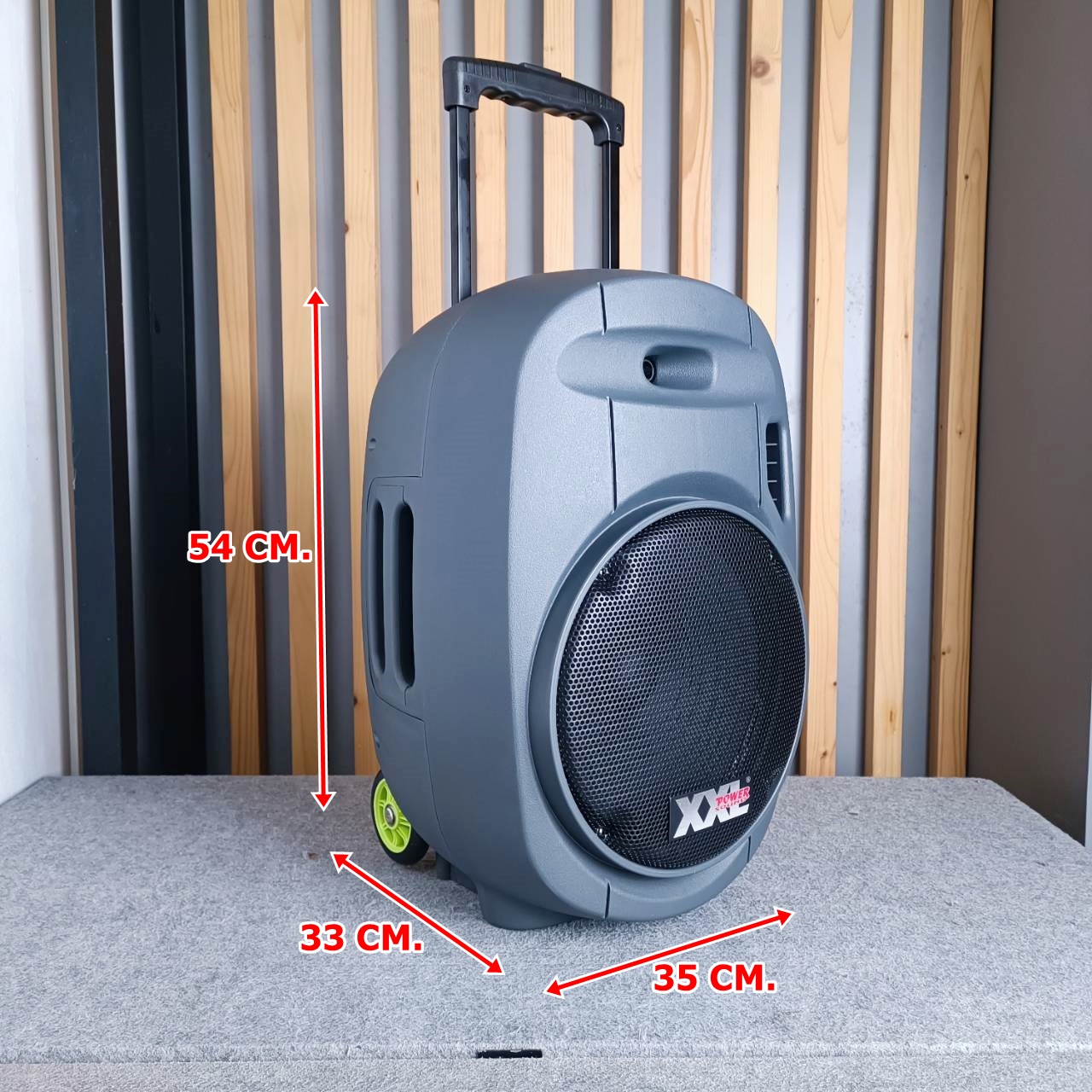 XXL XXL-712 ลำโพงล้อลาก ไมค์ลอย UHF ตู้ลำโพงเคลื่อนที่ 12 นิ้ว พร้อมไมค์ลอย UHF มีบลูทูธ แบตเตอรี่ชาร์จในตัว XXL12 XXL 12 เอไอ-ไพศาล