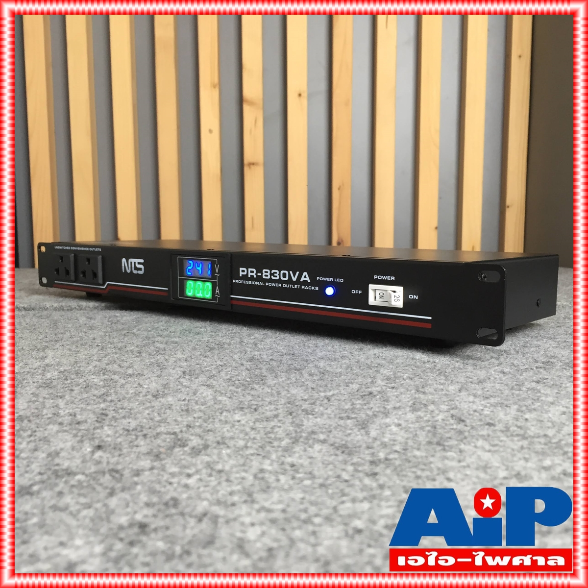 NTS PR830VAโชว์โวลท์และแอมป์ ปลั๊กรางจ่ายไฟสำหรับติดแล็ค BREAKER OUTLET PR 830 VA PR-830VA PR830 PR-830