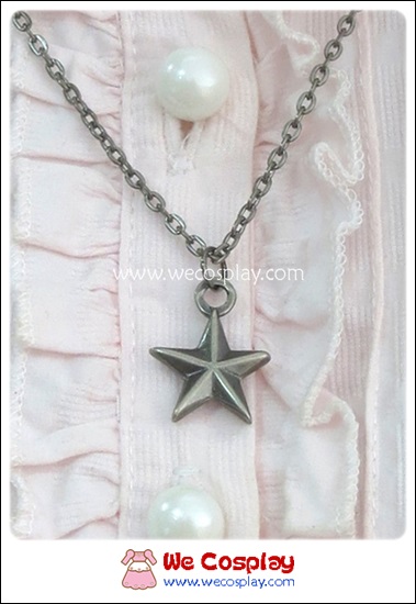 สร้อยคอโกธิค จี้รูปดาว สีนิเกิลรมดำ Gothic Necklace