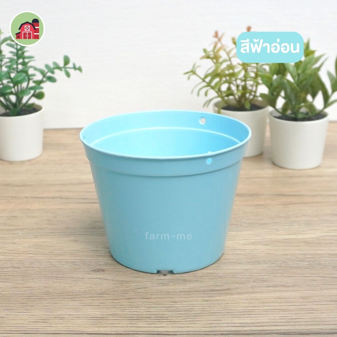 กระถางต้นไม้ กลมสี รุ่น A004 ขนาด 4 นิ้ว