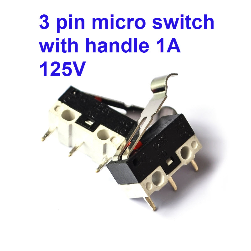 3 pin micro switch with handle limit switch 1A 125V