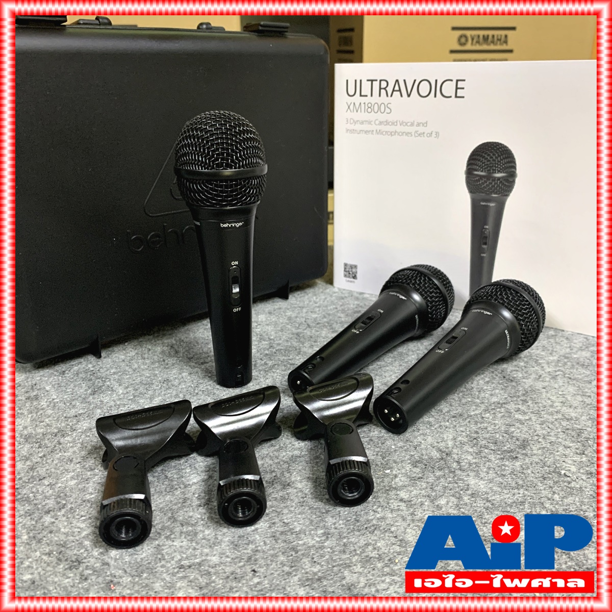 ไมค์แพ็ค3ตัว BEHRINGER XM1800S ไมค์สาย XM 1800 S ไมค์โครโฟน XM-1800 ไมค์ร้องเพลง ไมค์คาราโอเกะ ไมค์ microphone +++