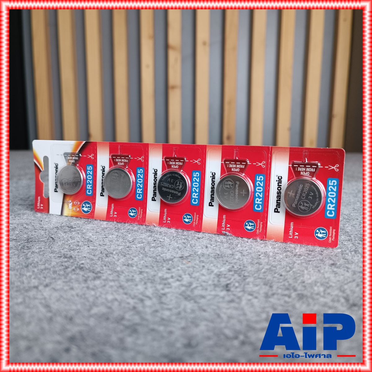 แพ็ค5ก้อน PANASONIC CR2025 ถ่าน ถ่านกระดุม CR 2025 CR-2025 ถ่านกลม ถ่านกระดุม3V เอไอ-ไพศาล +++