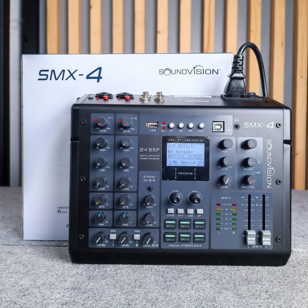 SOUNDVISION SMX-4 MIXER SMX 4 SMX4 มิกเซอร์อนาล็อก ช่องเสียบไมค์ 2 ช่อง เครื่องผสมสัญญาณ ซาวด์ วิชั่น เอไอ-ไพศาล+++