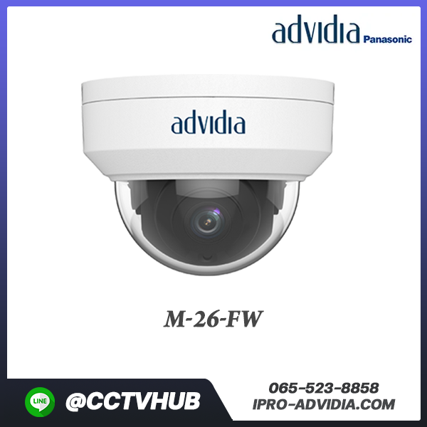 กล้อง Adividia รุ่น M-26-FW 2MP, Dome, Fix 2.8mm