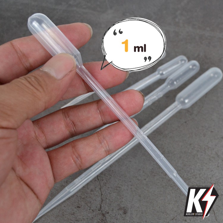 แพค 6 ชิ้น หลอดหยด (dropper) แบบพลาสติก 0.5 / 1 / 2 / 3 / 5 ml. สำหรับหยดทินเนอร์ #หลอดบีบ