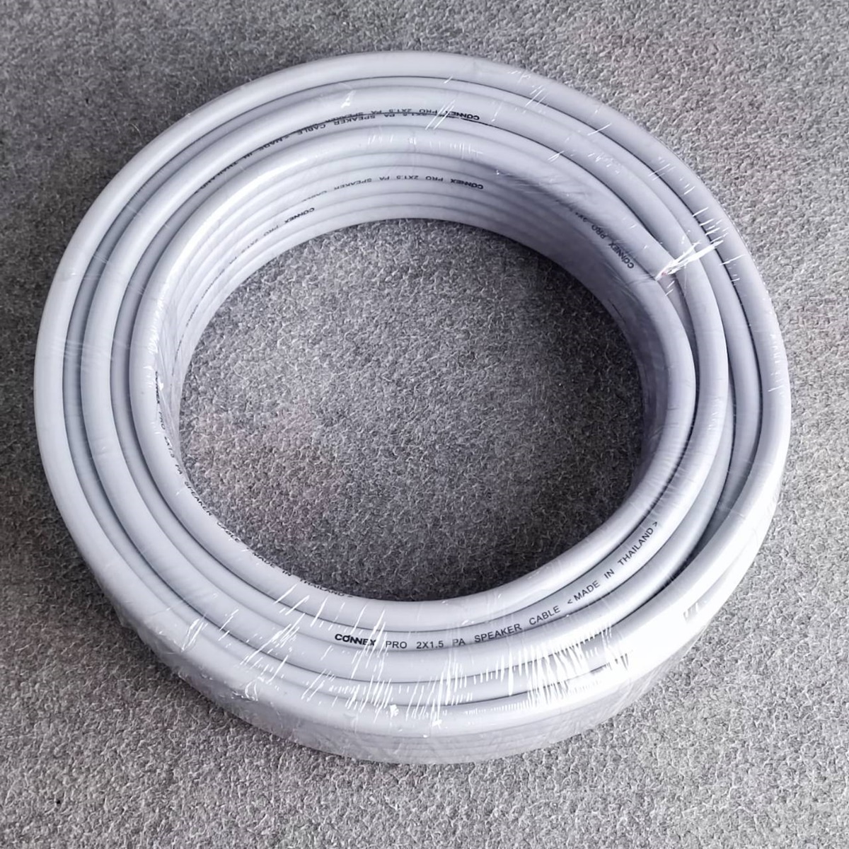 30เมตร CONNEXสายลำโพง PRO2x1.5 สายสีเทา สายลำโพงกลมเทา ขนาด1.5mm สายลำโพงกลางแจ้ง Speaker Cable เอไอ-ไพศาล