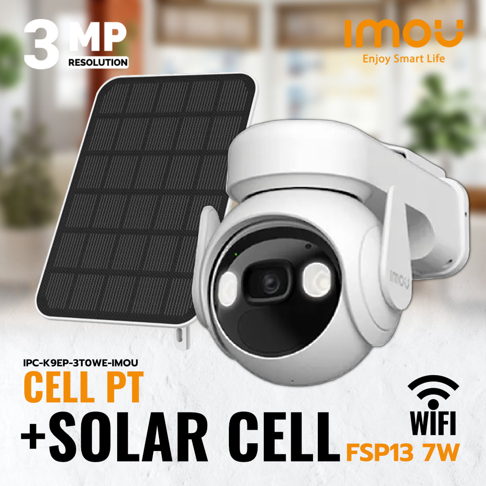 IMOU CELL PT + SOLAR CELL กล้อง 3 ล้าน พร้อมโซล่าเซลล์