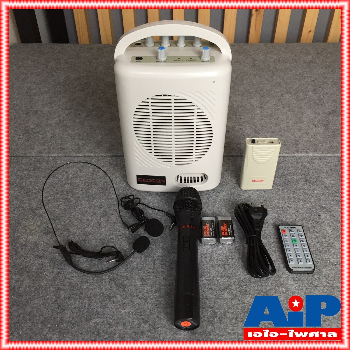 เครื่องเสียงพกพา DECCON PWS-210UTB 2ความถี่+USB+บลูทูส ตู้ช่วยสอน เครื่องช่วยสอน ลำโพงช่วยสอน เอไอ-ไพศาล