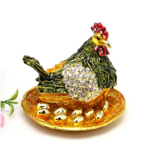 ไก่กับไข่ทองคำ ของตกแต่งบ้าน ของขวัญขึ้นปีใหม่ ขึ้นบ้านใหม่ กล่องใส่เครื่องประดับ รูป ไก่ทองคำ 779714