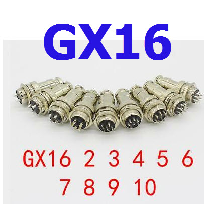 GX16 2 Connector Panel Mount Straight Plug And Socket For Cable