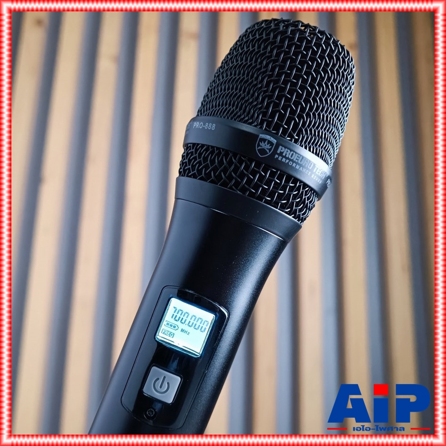 *ไม่มีกระเป๋า** PROEUROTECH PRO-888 ไมค์ลอยคู่ *ไม่มีกระเป๋า** ไมโครโฟนไร้สาย โปรยูโรเทค รุ่นใหม่ ปรับความถี่ได้ PRO888 PRO 888 เอไอ-ไพศาล
