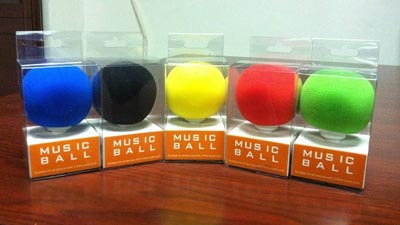 ลำโพง รูปกลม รูปลูกบอล ลูกบิลสีสันสดใส Music Ball ลูกบอลลำโพง