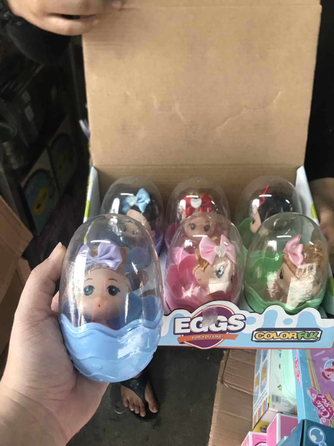 TJ-88328B ของเล่นเด็กไข่ตุ๊กตาฟองใหญ่ ตุ๊กตาเด็กพร้อมไข่เซอร์ไพร์ส ปลีกฟองละ sale