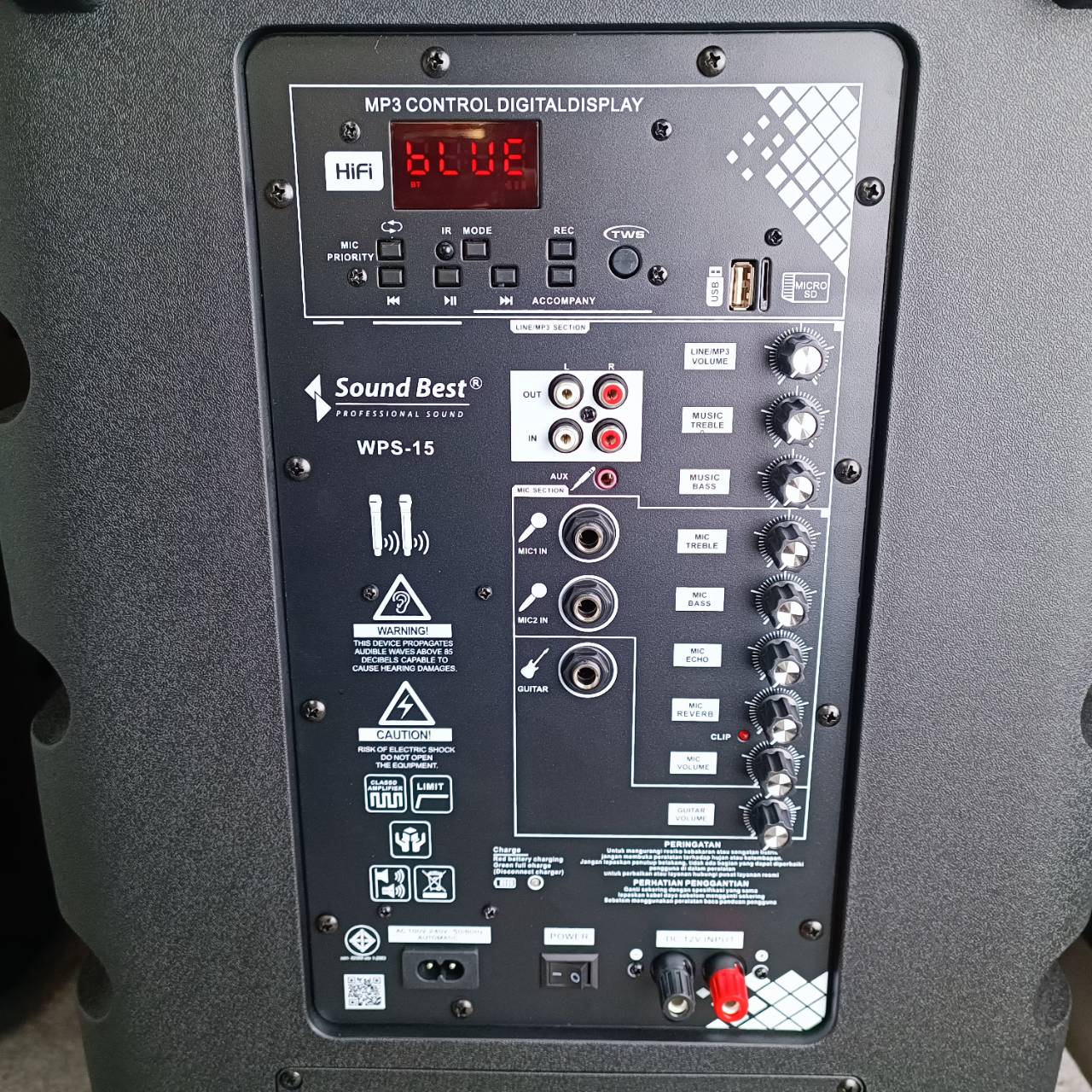 SOUNDBEST WPS-15 NEW ลำโพง ล้อลาก + ไมค์ลอยคู่ WPS 15 WPS15 ตู้ลำโพงเคลื่อนที่ล้อลาก ขนาด 15 นิ้ว มีแบตเตอรี่ในตัว ลำโพงล้อลาก ลำโพงเอนกประสงค์ เอไอ-ไพศาล