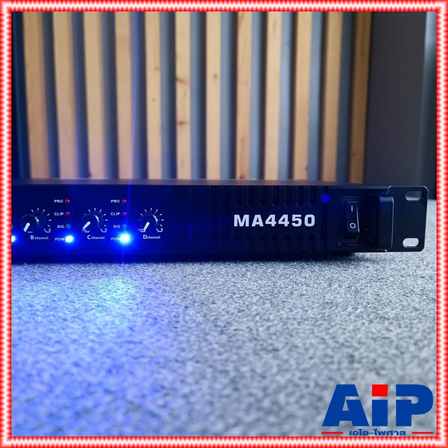 PROEUROTECH MA-4450 POWERAMP 1U 4CH พาวเวอร์แอมป์ แอมป์ขยายเสียง ซัพพลายแบบสวิทชิ่ง PROEURO TECH(โปรยูโร่ เทค) MA 4450 MA4450 เอไอ-ไพศาล