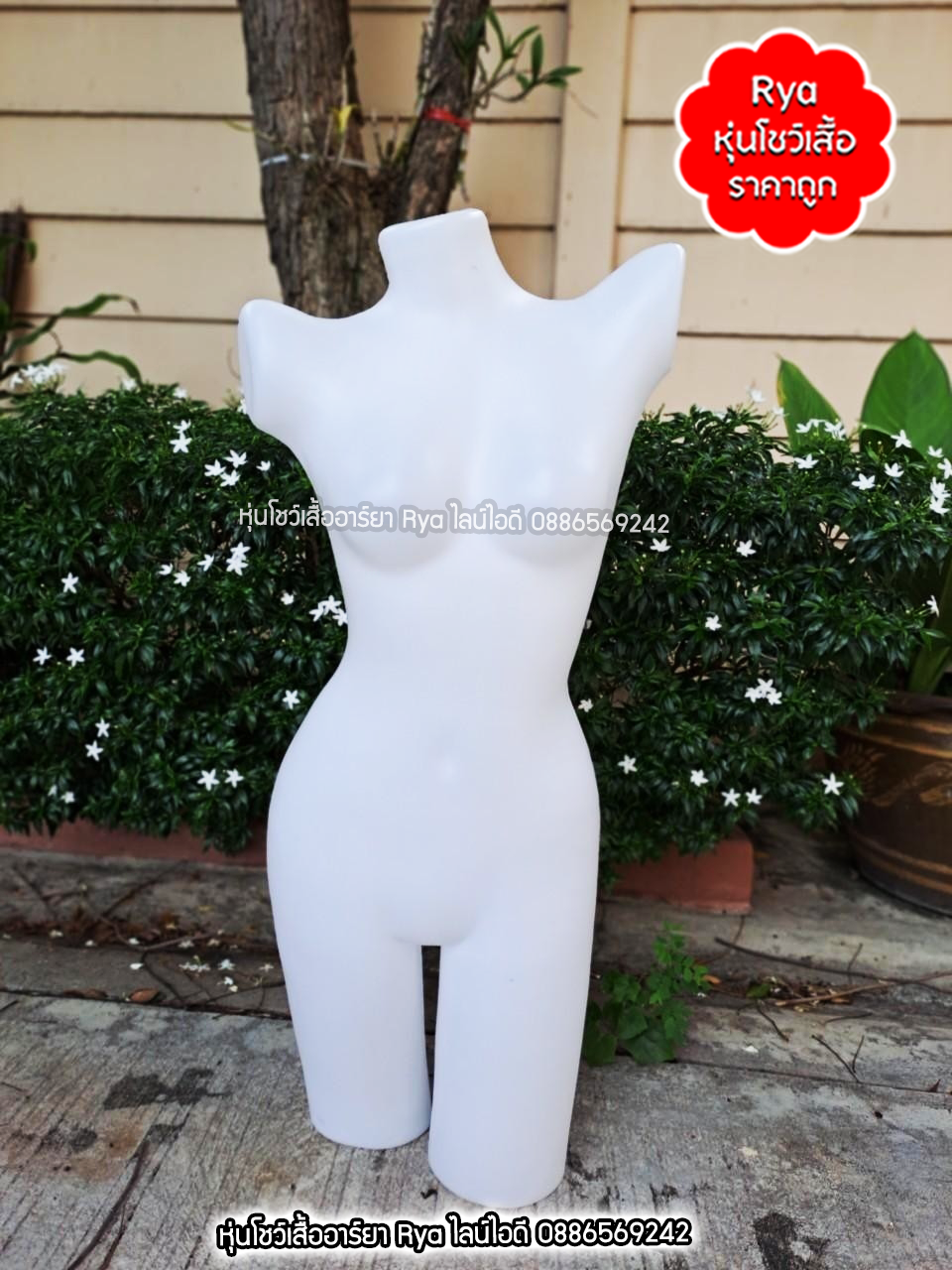 หุ่นโชว์ชุดว่ายน้ำ โชว์เสื้อ โชว์แซกสั้น เดรสสั้น สีขาว มือ1