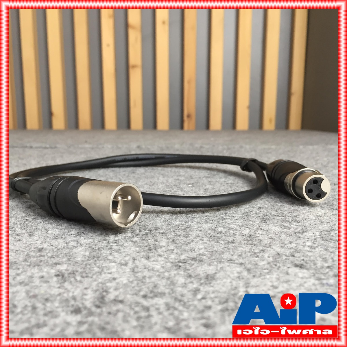 1เมตร AMPHENOL สาย XLRผู้-เมีย 1M CA03-04-C-001 สาย cannon ผู้ ออก cannon เมีย 1เมตร สายสัญญาณ XLR ผู้ - XLR เมีย ความยาว1เมตร