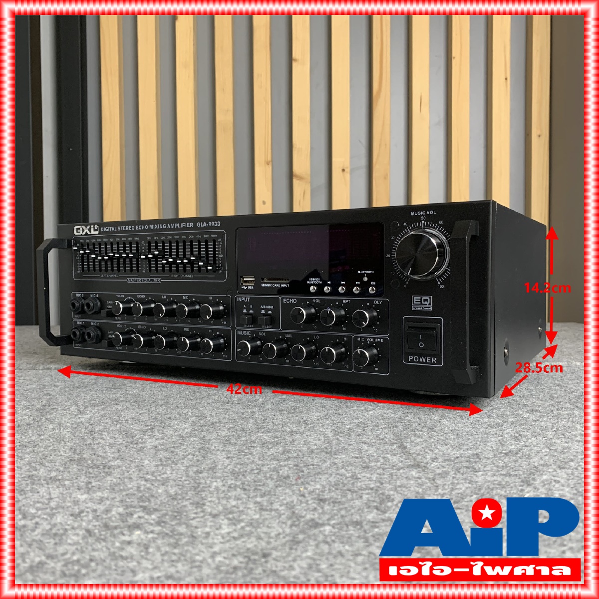 GXL GLA-9933 แอมป์ มี USB บูลทูธ GLA 9933 แอมป์ขยายเสียง แอมป์ GLA9933 แอมป์เครื่องเสียง เครื่องขยายเสียง แอมป์คาราโอเกะ