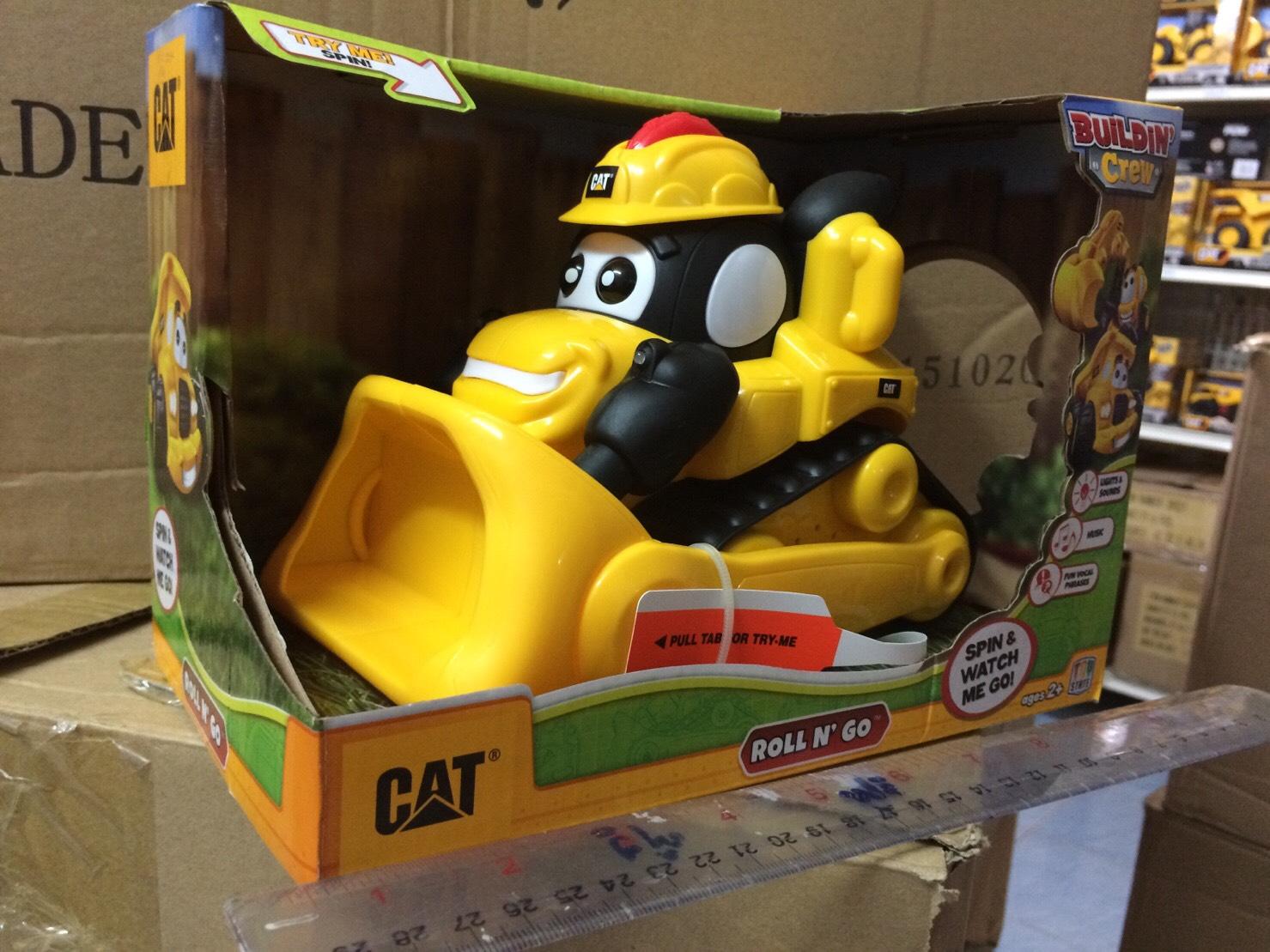 80422 รถก่อสร้างCAT มีเสียงไฟ ตาขยับได้ ลิขสิทธิ์ถูกต้อง. (ของหมด)