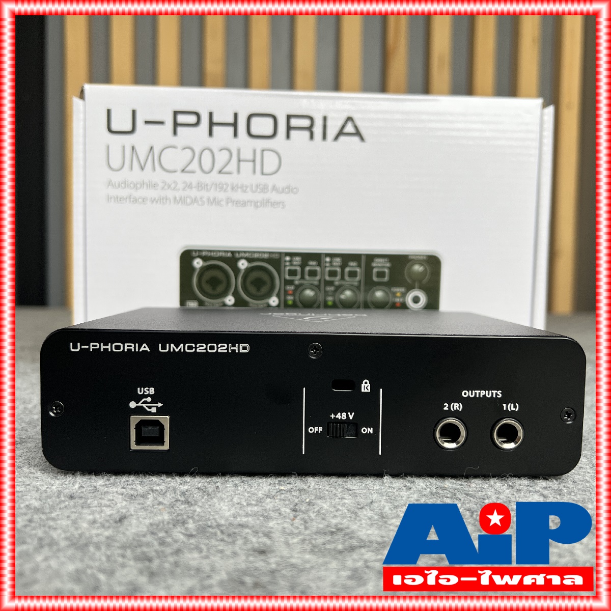 BEHRINGER UMC202HD BEHRINGER U-PHORIA UMC 202HD (USB ออดิโอ อินเตอร์เฟส ขนาด 2 แชนแนล ความละเอียด 24-bit/192kHz พร้อมปรีไมค์ระดับโลกจาก MIDAS) UMC 202 HD +++