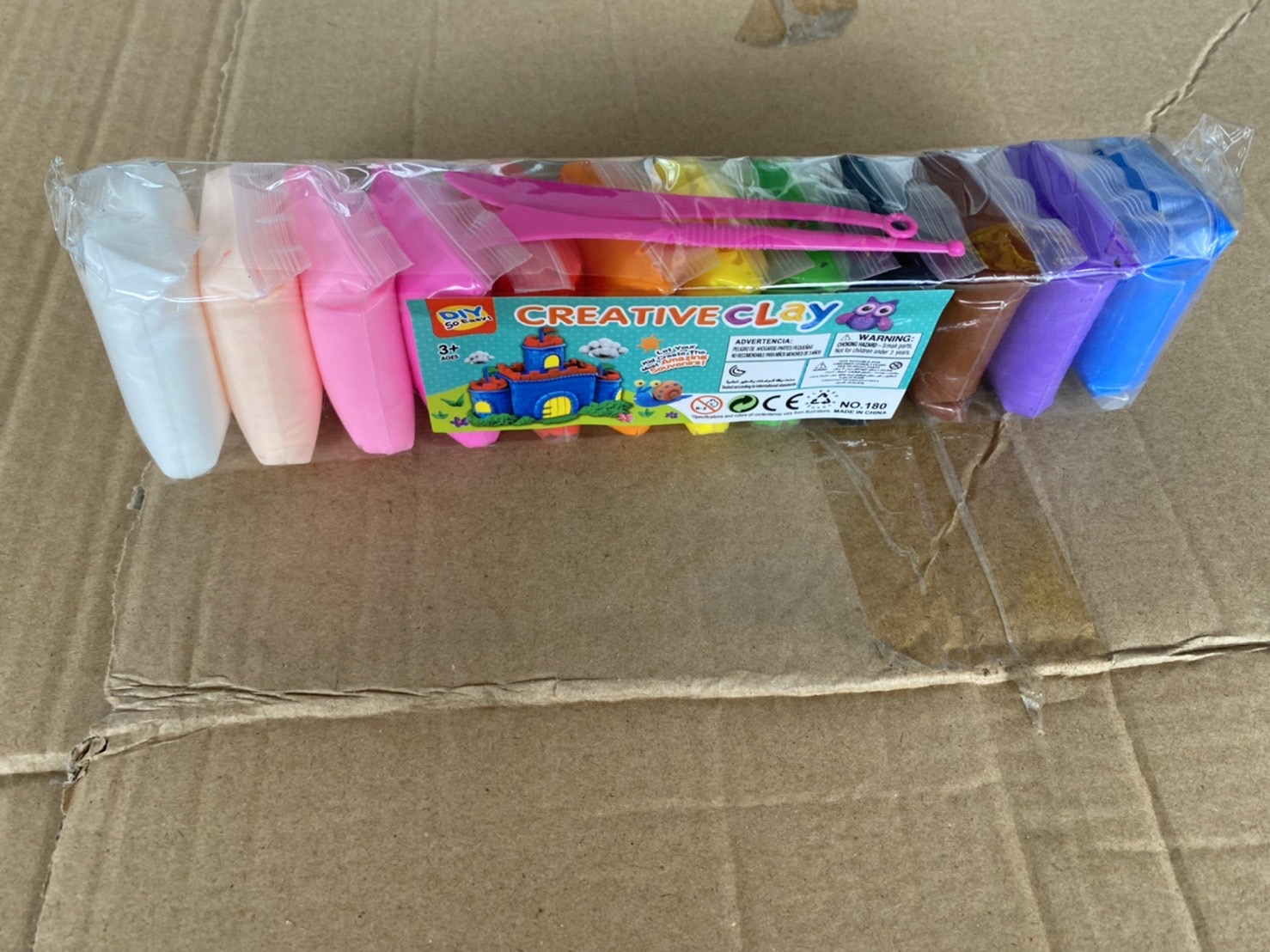 180-Q12 ของเล่นเด็กดินเบา 12 สี แป้งโดว์เบา แป้งโดว์เกาหลี ปลีกห่อละ