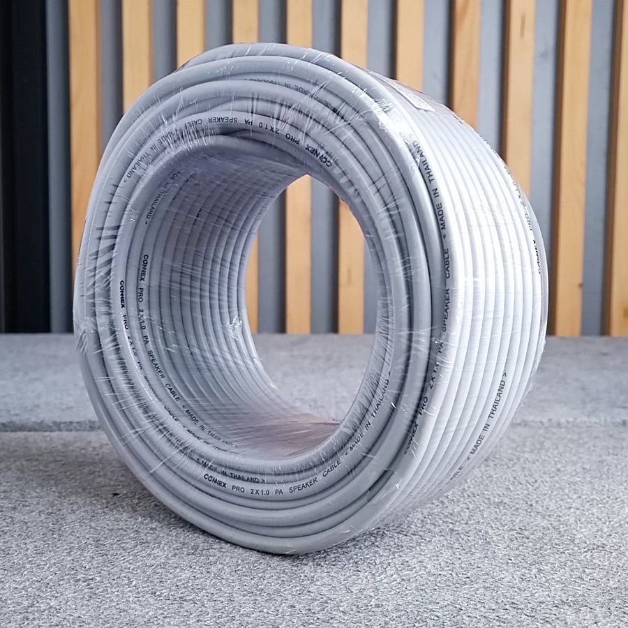 ขด50เมตร CONNEXสายลำโพง PRO2x1.0 สีเทา ทองแดงแท้ขนาด1mm สายลำโพงกลางแจ้ง สายลำโพง2คอร์ เอไอ-ไพศาล