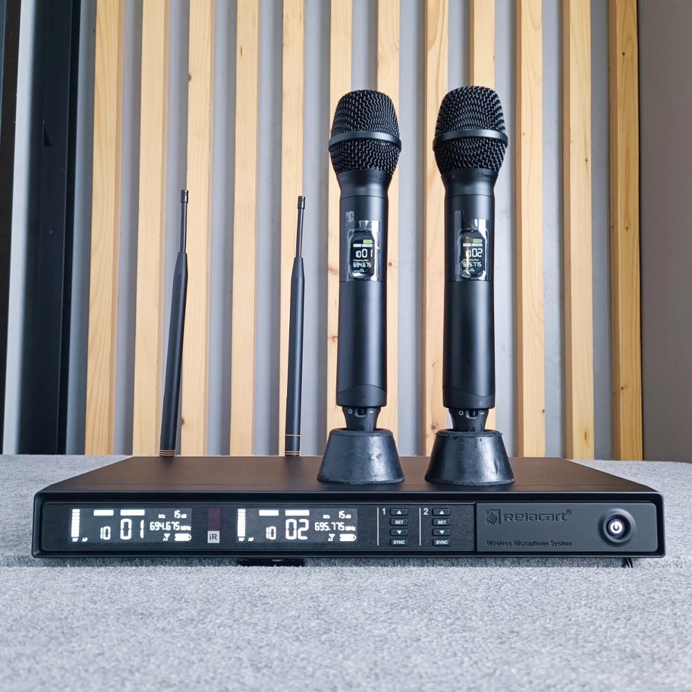 Relacart UR-280 ไมค์ลอยคู่ ไมค์ไร้สายคู่ ความถี่ UHF ไมโครโฟน ไมค์ไร้สาย ไมค์ลอย มือถือคู่ UR 280 รีลาคาร์ท UR280 เอไอ-ไพศาล