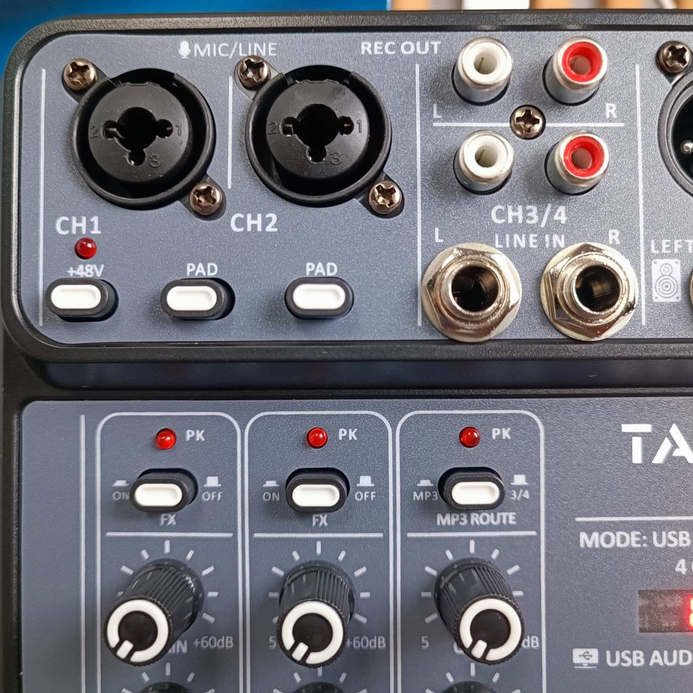 TADA MC-4 MIXER 2ไมค์ อนาล็อกมิกเซอร์ 2 ช่องไมค์ แจ็ค Combo มี EQ เอฟเฟคแท้ 99DSP MC 4 MC4 เอไอ-ไพศาล