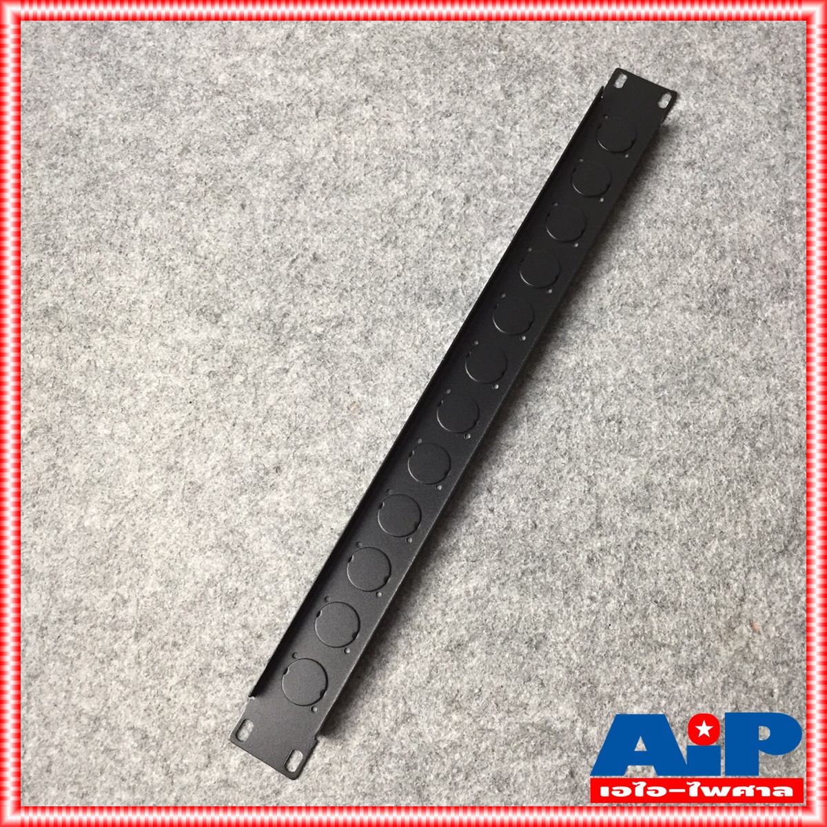 NPE XLR PANEL 1U 12ch แผ่นยึดแร็ค แผ่นปิดแร็ค 1 U เจาะรู 12ช่อง แผ่นเหล็ก ปิดแร็ค อุปกรณ์แร็ค เอไอ-ไพศาล