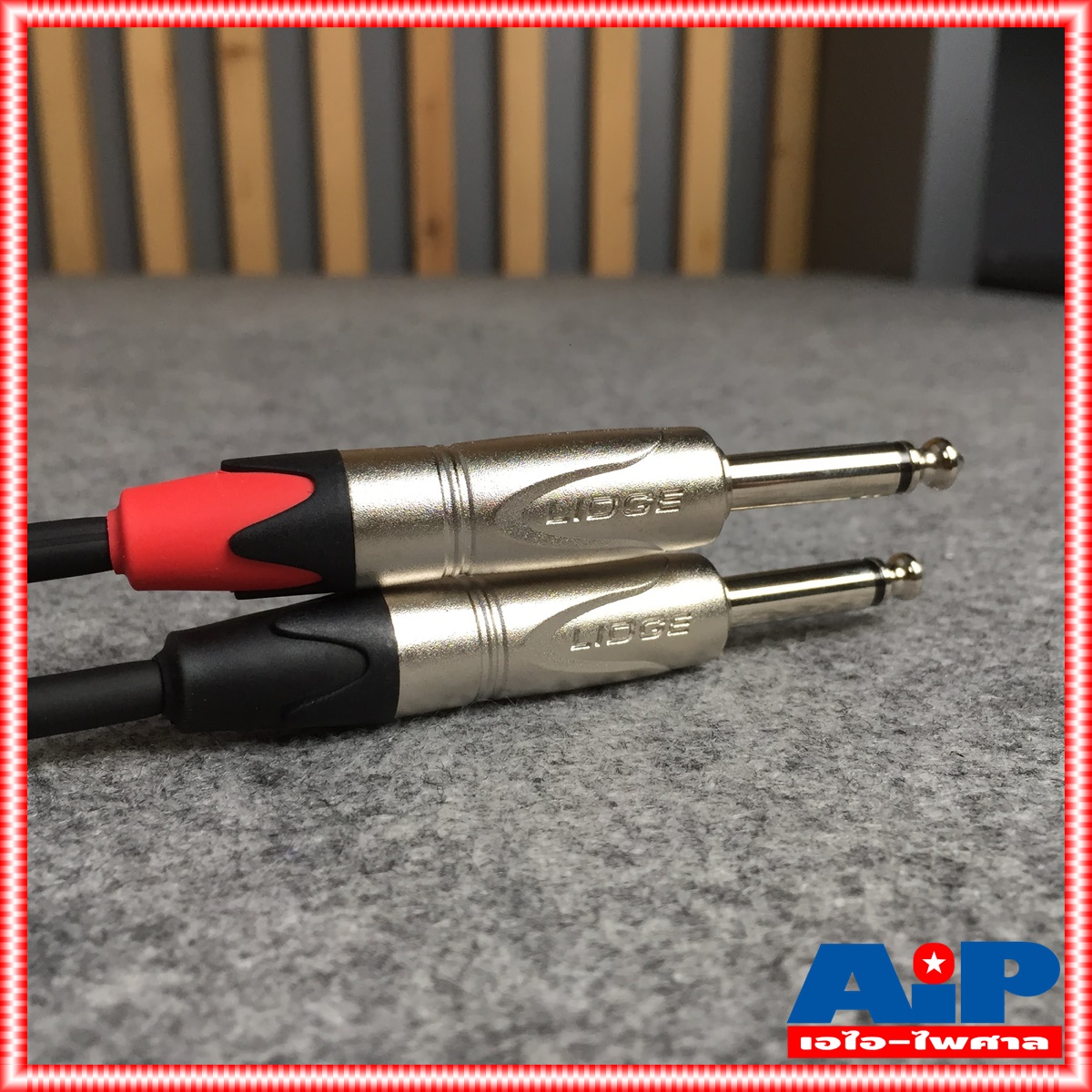 สายคู่ข้างละ2หัว 1.5เมตร LIDGE YM-711 สาย CANNON เมีย - MIC สายดำ YM 711 YM711 สายสัญญาณเสียง XLR เมีย ออก PHONE สายสัญญาณ