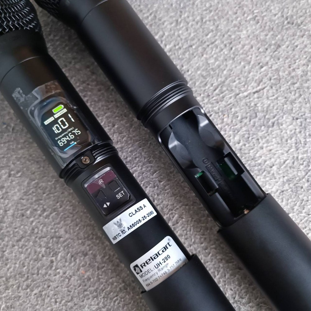 Relacart UR-280 ไมค์ลอยคู่ ไมค์ไร้สายคู่ ความถี่ UHF ไมโครโฟน ไมค์ไร้สาย ไมค์ลอย มือถือคู่ UR 280 รีลาคาร์ท UR280 เอไอ-ไพศาล