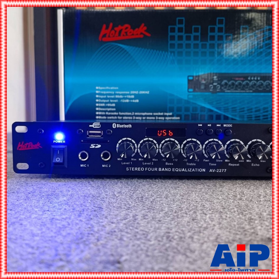 HOTROCK U-9500 ปรีแอมป์ ปรี สเตอริโอ รองรับ บลูทูธ และ USB U ปรีแอมป์คาราโอเกะ ยี่ห้อ HOT ROCK รุ่น 9500 U9500 เอไอ-ไพศาล