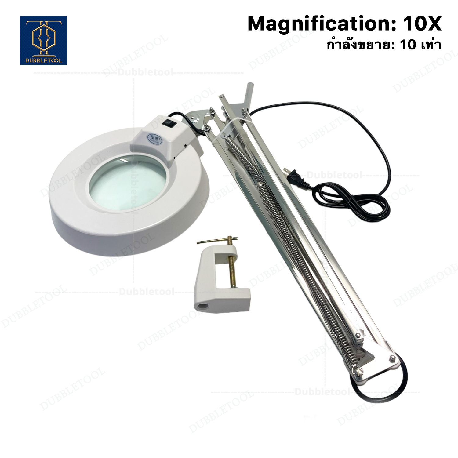 โคมไฟแว่นขยายหนีบโต๊ะ10X (10เท่า) รุ่น XB-86A Clamp Magnifying Lamp โคมไฟแว่นขยาย ชนิดหลอดฟลูออเรสเซนส์ /Fluorescent Light 22W