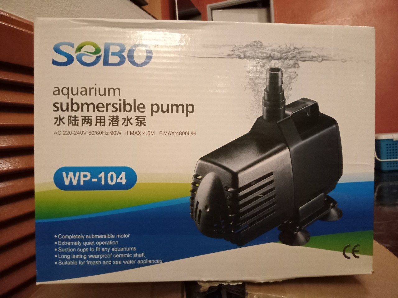 SOBO WP-104 ปั๊มน้ำ 4,800 L/H กำลังไฟ 90W.