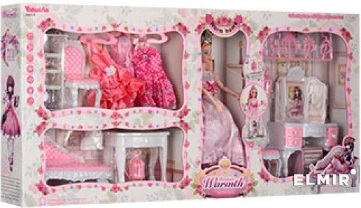 6955-A ของเล่นเซ็ตห้องแต่งตัวเสริมสวยพร้อมตุ๊กตา กล่องใหญ่