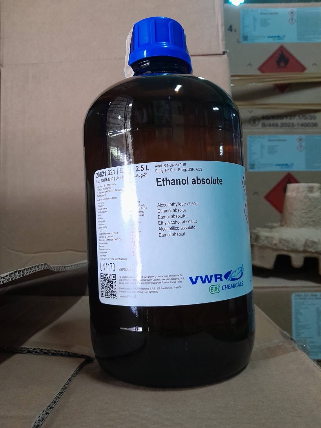 Ethanol Absolute AR, 2.5 L -VWR