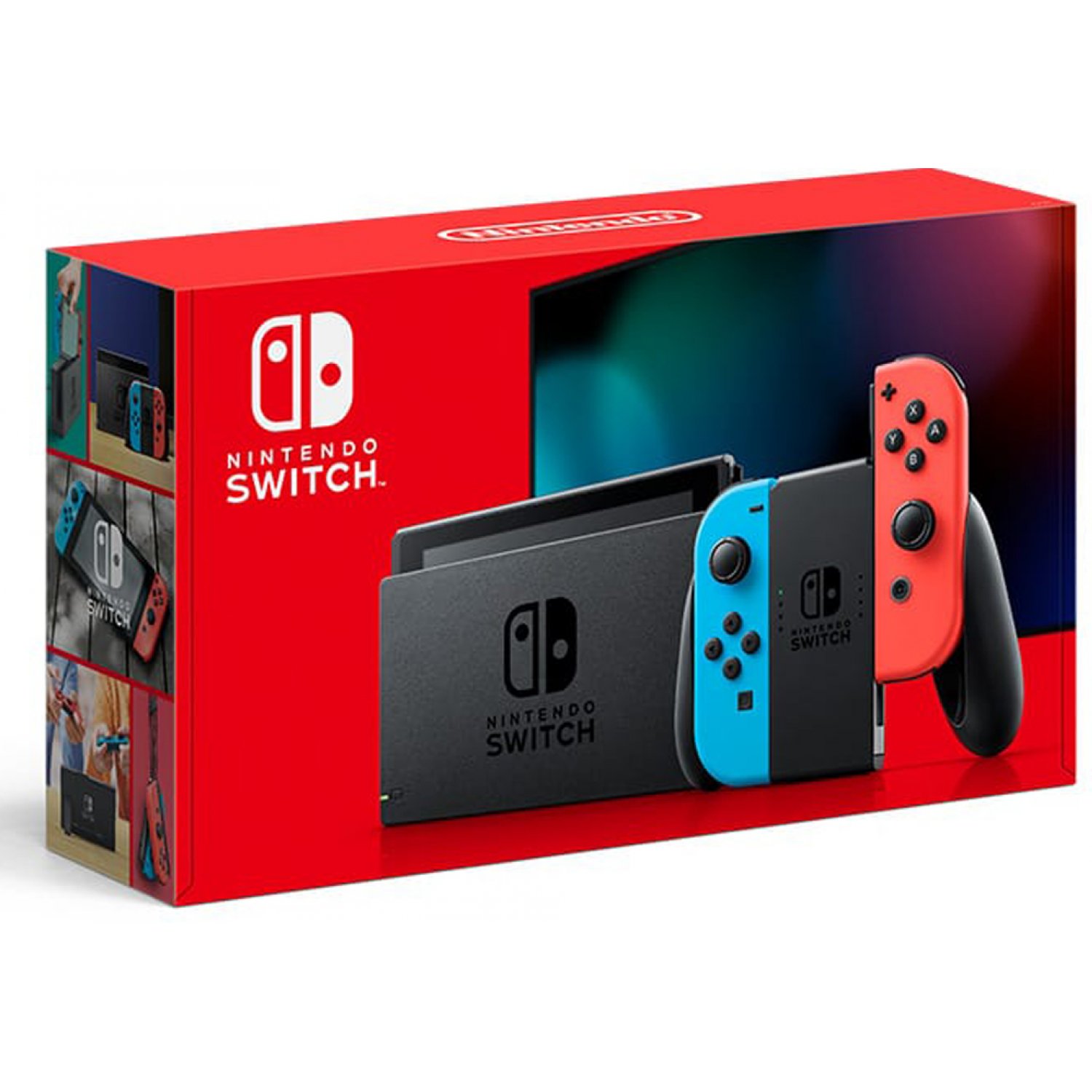 Nintendo Switch with Neon Blue and Neon Red Joy‑Con Model HAC-001(V2) ประกันศูนย์ไทย