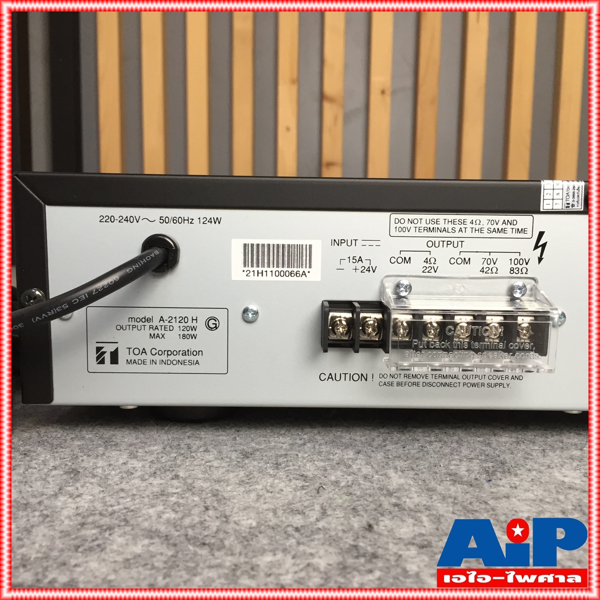 TOA A-2120H AMPLIFIER เครื่องขยายเสียง A 2120H A2120H AMP amp แอมป์ แอมป์TOA เครื่องเสียง เอไอ-ไพศาล