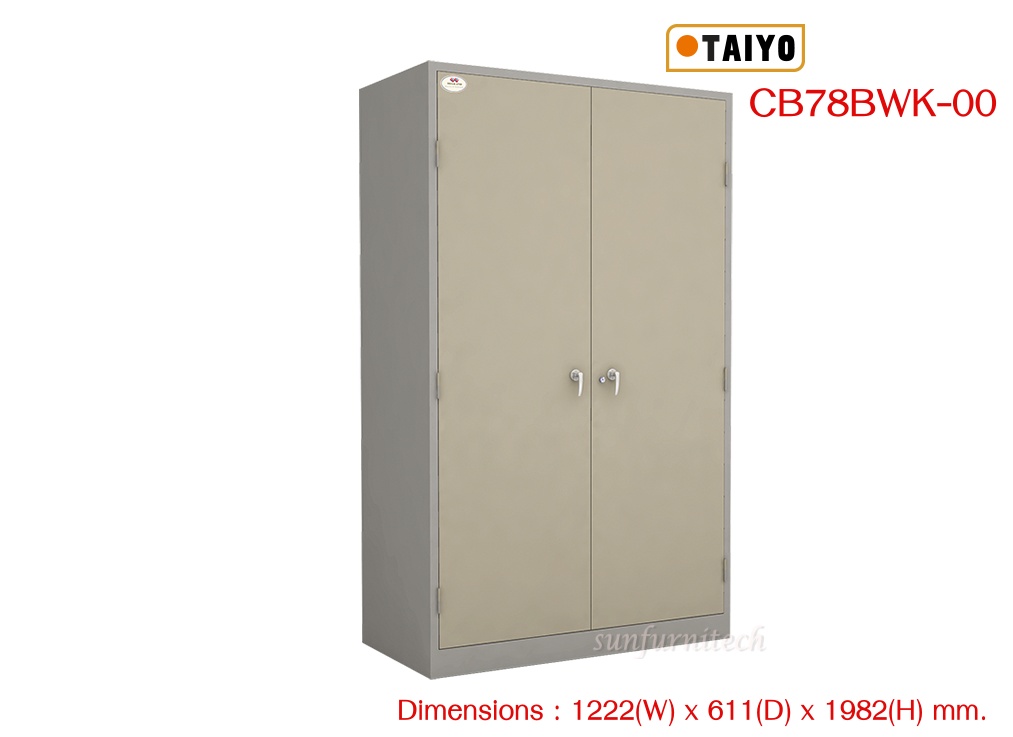 ตู้เหล็กใหญ่พิเศษ, ตู้เอกสาร 2 บานเปิดทึบขนาดใหญ่ 78" K/D มือจับชนิดบิด Taiyo รุ่น CB78BWK-00