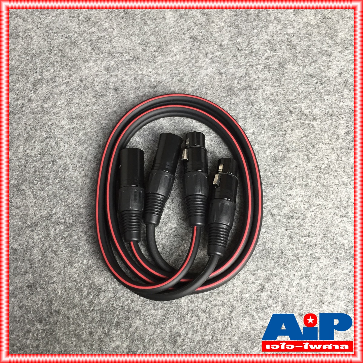 1เมตร DYNACOM สายP.CANNON-J.CANNONข้างละ2หัว 1M J2049-6 สายดำ สายสัญญาณเสียง XLR Male To XLR Female (ผู้เมีย) Mic Cable ยาว 1 เมตรXLR-XLR ผู้เมียคู่ XLRจะมีสีเงินและสีดำขึ้นกับล็อตการผลิต