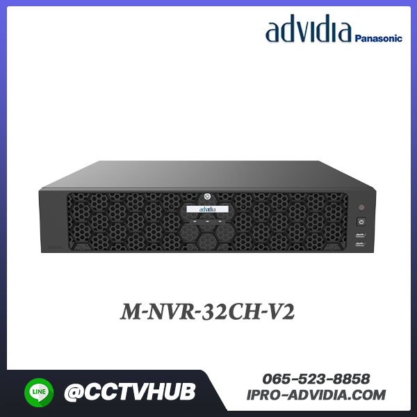 เครื่องบันทึก Adividia รุ่น M-NVR-32CH-V2 32-ch, 8 SATA interface